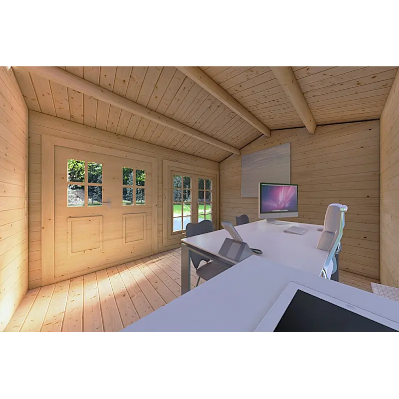 Casa in legno da giardino ALEXIA 4.5x3, 40mm, interno