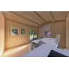 Casa in legno da giardino ALEXIA 4.5x3, 40mm, interno