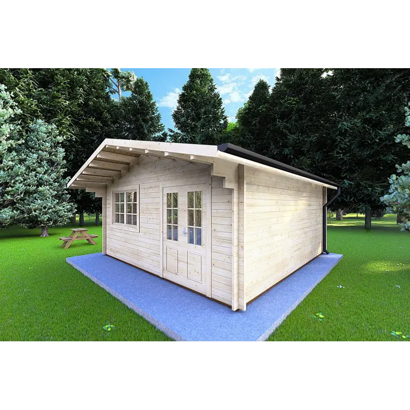 Casa in legno da giardino MARTA 5x5, 40mm, fronte lato destro