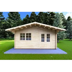Casa in legno da giardino MARTA 5x5, 40mm, vista frontale