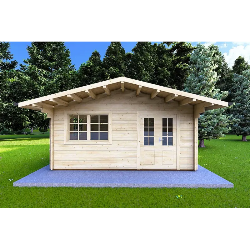 Casa in legno da giardino MARTA 5x5, 40mm, vista frontale