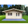 Casa in legno da giardino MARTA 5x5, 40mm, vista frontale