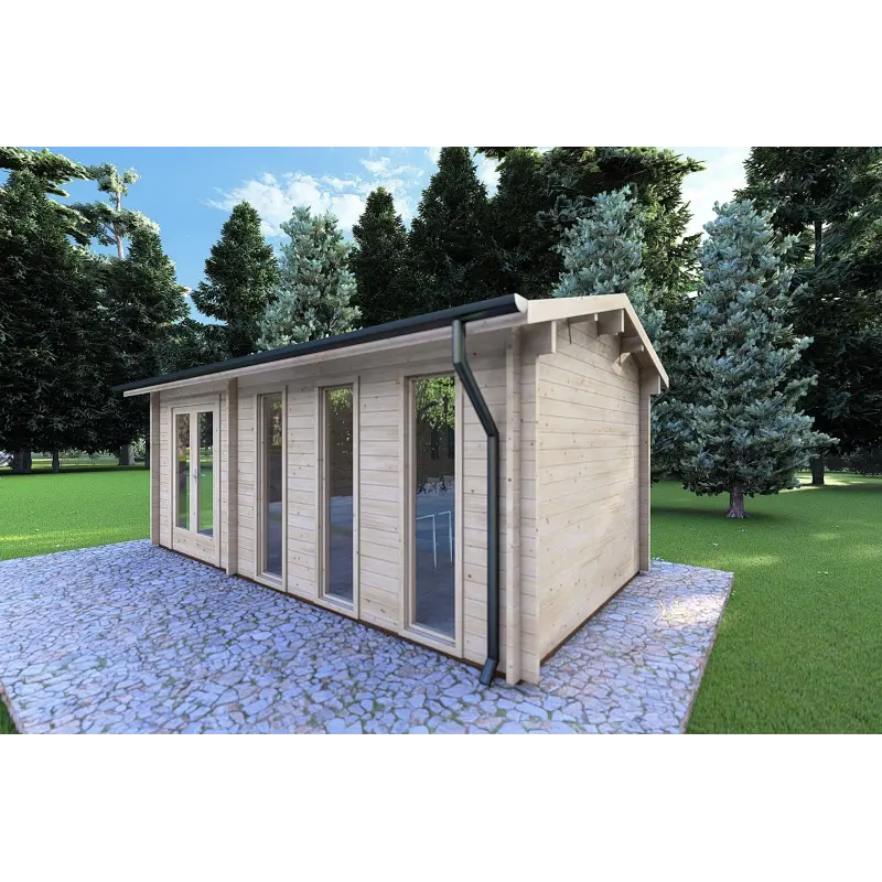 Casa in legno da giardinio ZAIRA 5.7x3, 40mm, fronte lato destro
