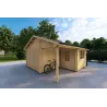 Garage di legno 30 m², 40mm, fronte lato destro