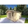 Casa in legno da giardino BENEDETTA 4x4, 40mm, fronte lato destro