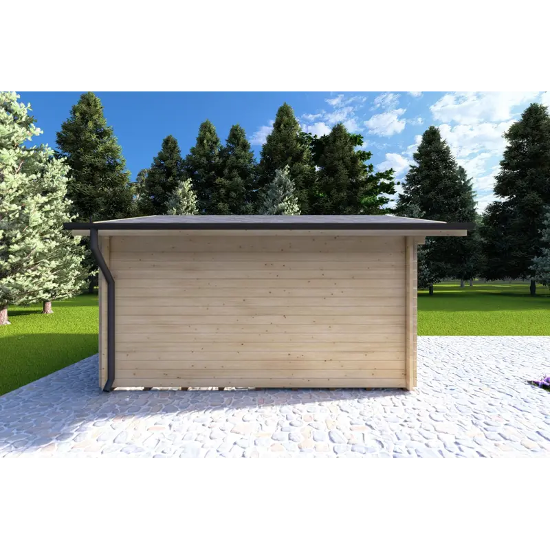 Casa in legno da giardino BENEDETTA 4x4, 40mm, lato sinistro