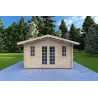 Casa in legno da giardino BENEDETTA 4x4, 40mm, vista frontale