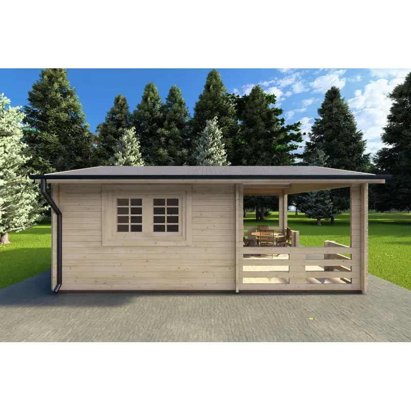 Casa in legno da giardino MELISSA 4x6, 40mm, lato sinistro