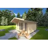 Casa in legno da giardino MARGHERITA 3.8x3.8, 40mm, fronte lato destro