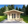 Casa in legno da giardino MARGHERITA 3.8x3.8, 40mm, vista frontale