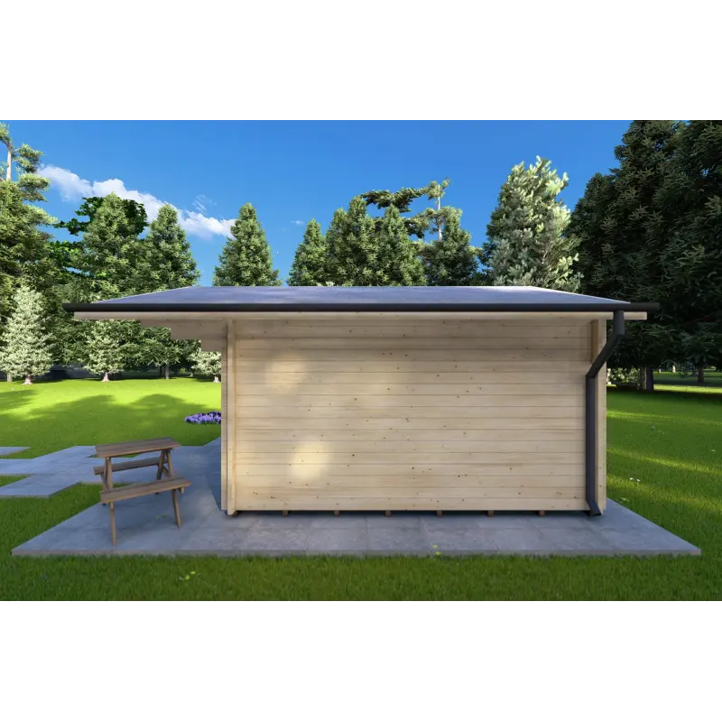 Casa in legno da giardino MARGHERITA 3.8x3.8, 40mm, lato destro