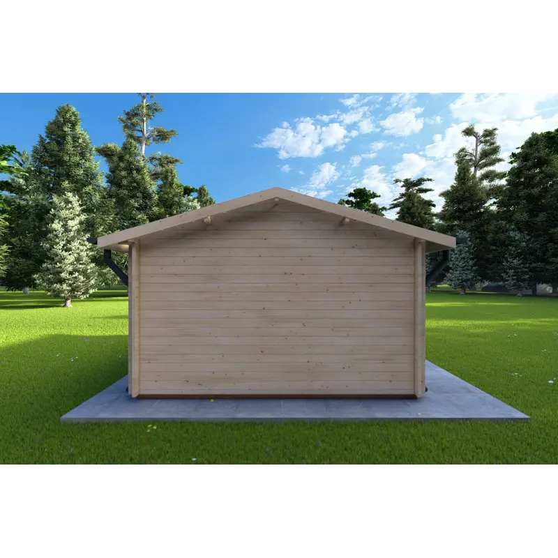 Casa in legno da giardino MARGHERITA 3.8x3.8, 40mm, retro