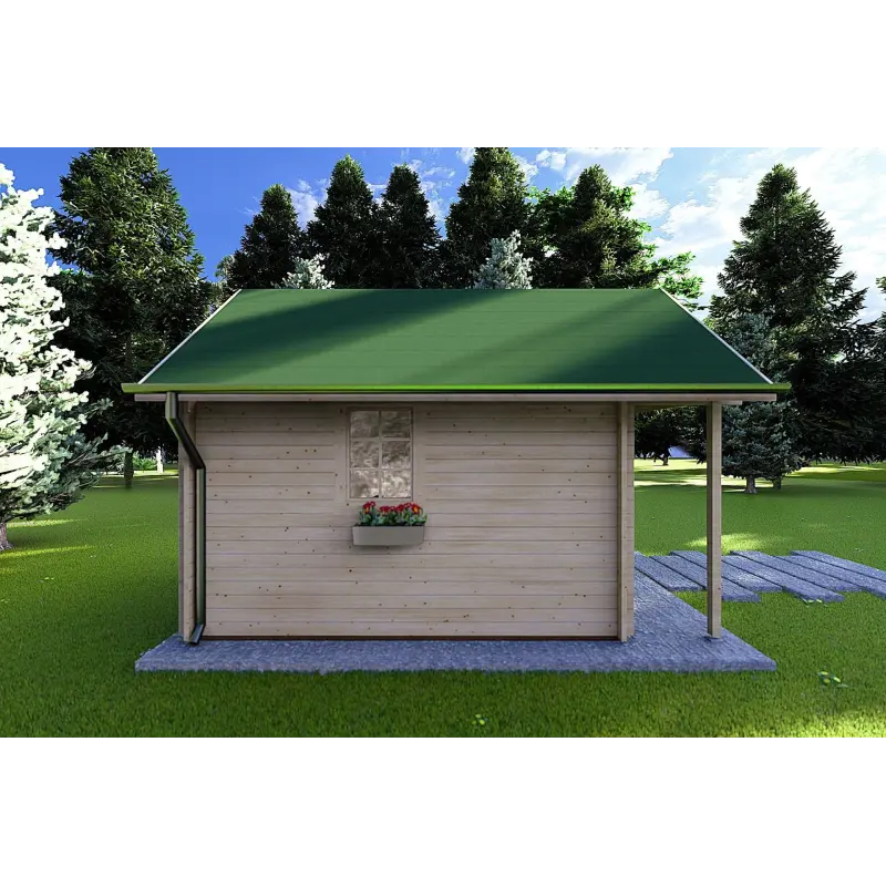 Casetta da giardino 4.5x3 LALLA, 40mm, lato sinistro