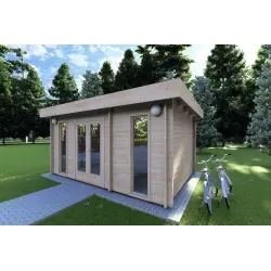 Casa in legno da giardino JENNIFER 4.5x3, 40mm, fronte lato destro