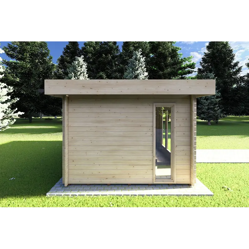 Casa in legno da giardino JENNIFER 4.5x3, 40mm, lato sinistro