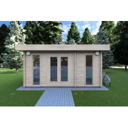 Casa in legno da giardino JENNIFER 4.5x3, 40mm, vista frontale
