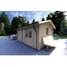 Casa in legno da giardino LUNA 5x3, 40mm, fronte lato destro