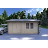 Casa in legno da giardino LUNA 5x3, 40mm, vista frontale