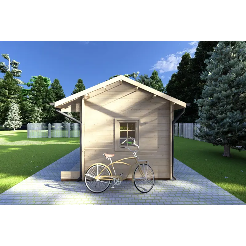 Casa in legno da giardino ROSA 5x3.5, 40mm, lato destro
