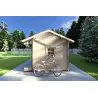 Casa in legno da giardino ROSA 5x3.5, 40mm, lato destro