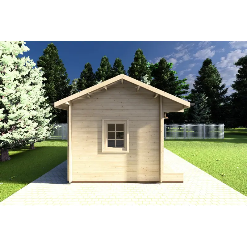 Casa in legno da giardino ROSA 5x3.5, 40mm, lato sinistro