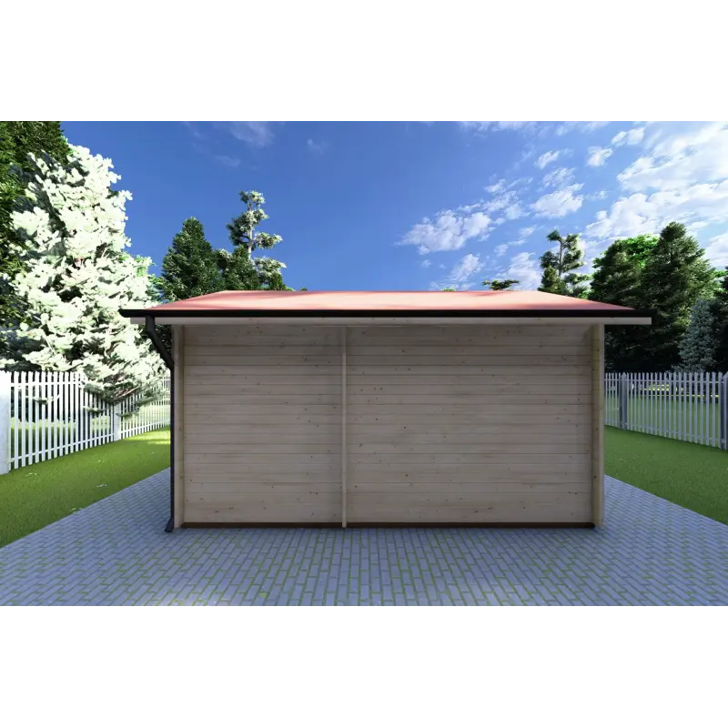 Casa in legno da giardino ROSA 5x3.5, 40mm, retro