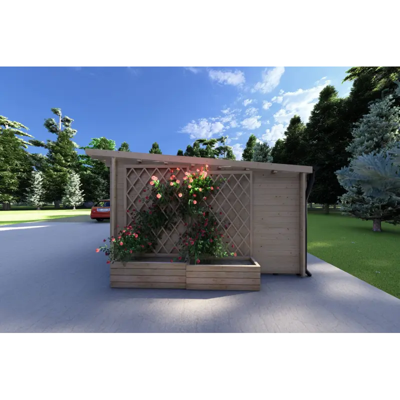 Casetta da giardino DESY 5x4, 40mm, lato destro