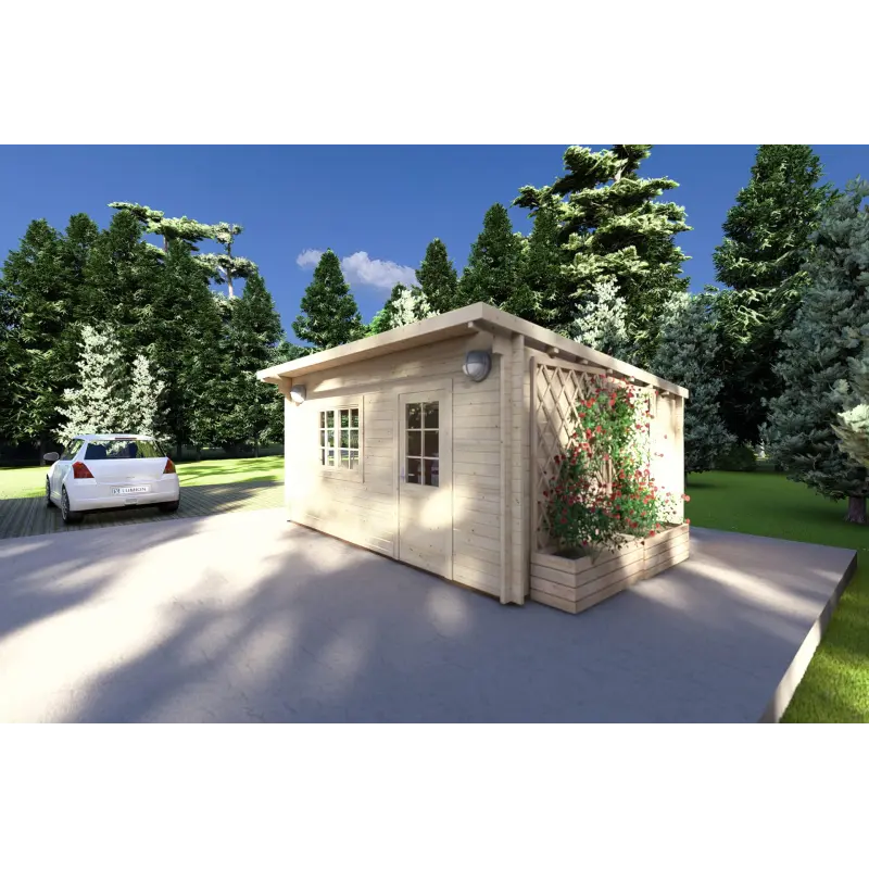 Casetta da giardino DESY 5x4, 40mm, fronte lato destro