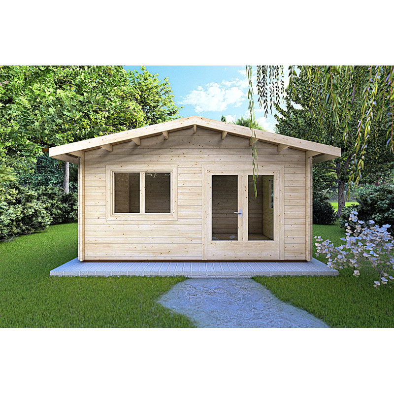 Casetta in legno 6x3, 44m, vista frontale