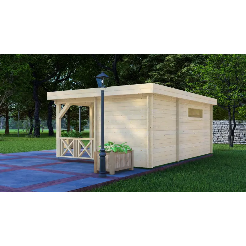 Casa in legno da giardino ASIA 6x4, lato destro