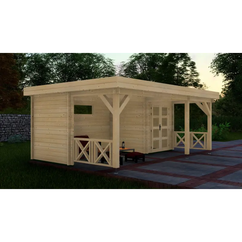 Casa in legno da giardino ASIA 6x4, lato sinistro