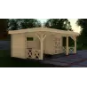 Casa in legno da giardino ASIA 6x4, lato sinistro