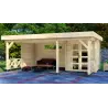 Casa in legno da giardino ASIA 6x4, vista frontale