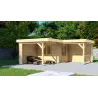 Casetta in legno REBECCA 6x6 , 44mm, vista frontale