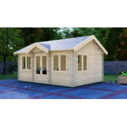Casetta da giardino GRACE 5.5x4, 44mm, fronte lato destro