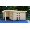 Casa in legno da giardino GISELLE 4x6, 44mm, lato destro