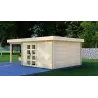 Casa in legno da giardino GISELLE 4x6, 44mm, retro