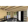 Casa in legno da giardino GISELLE 4x6, 44mm, interno