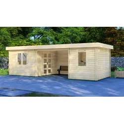 Casetta in legno FIAMMETTA 3x8, 44mm, fronte lato destro