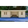 Casetta in legno FIAMMETTA 3x8, 44mm, vista frontale