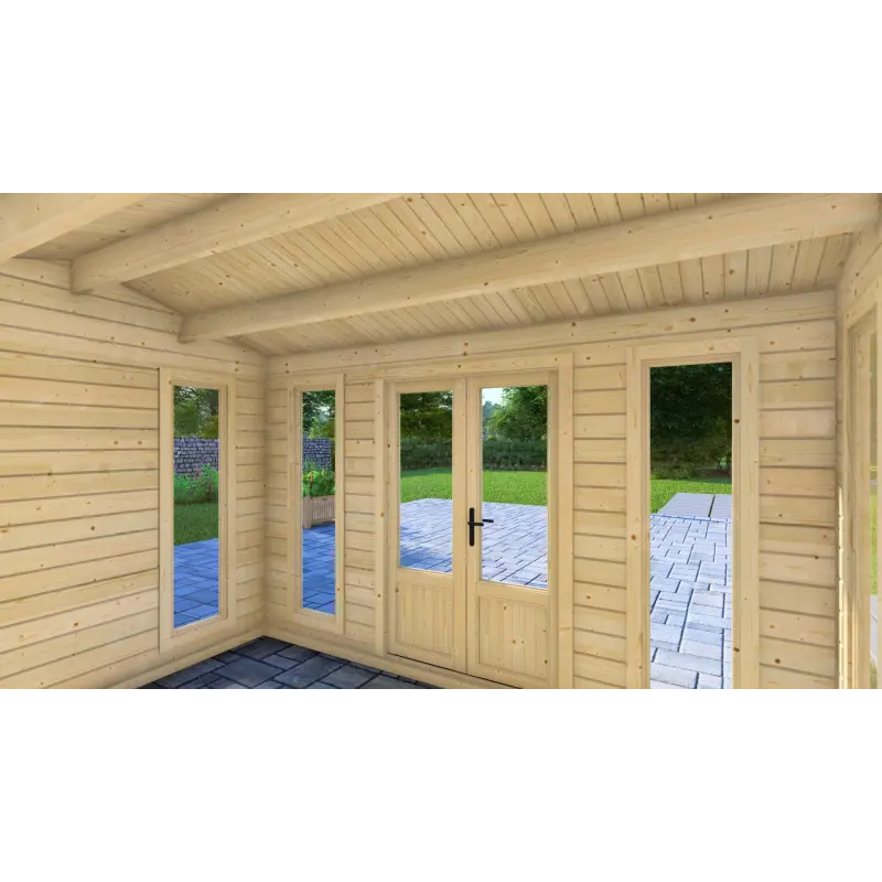 Casa in legno da giardino GABRIELLA 3x4, 44mm, interno