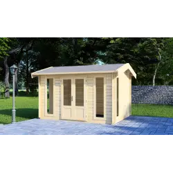 Casa in legno da giardino GABRIELLA 3x4, 44mm, vista frontale