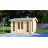 Casa in legno da giardino GABRIELLA 3x4, 44mm, vista frontale