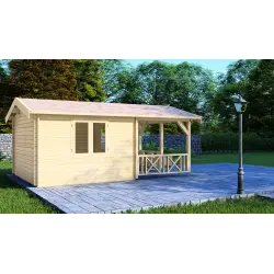 Casa in legno da giardino NICOLE 6x4, 44mm, lato sinistro