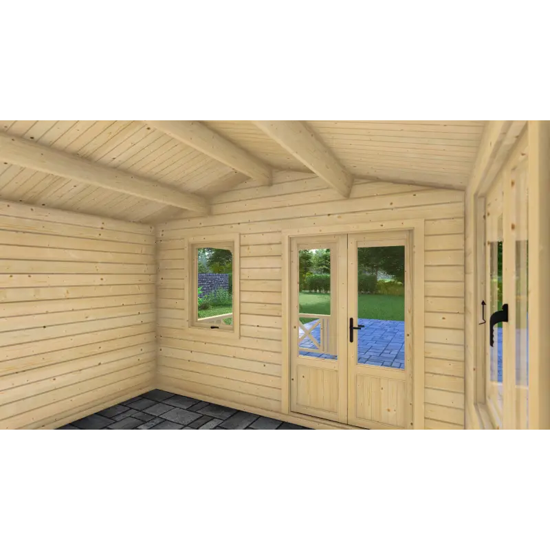 Casetta in legno NICOLE 6x4, 68mm, interno
