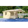 Casetta in legno NICOLE 6x4, 68mm, fronte lato sinistro