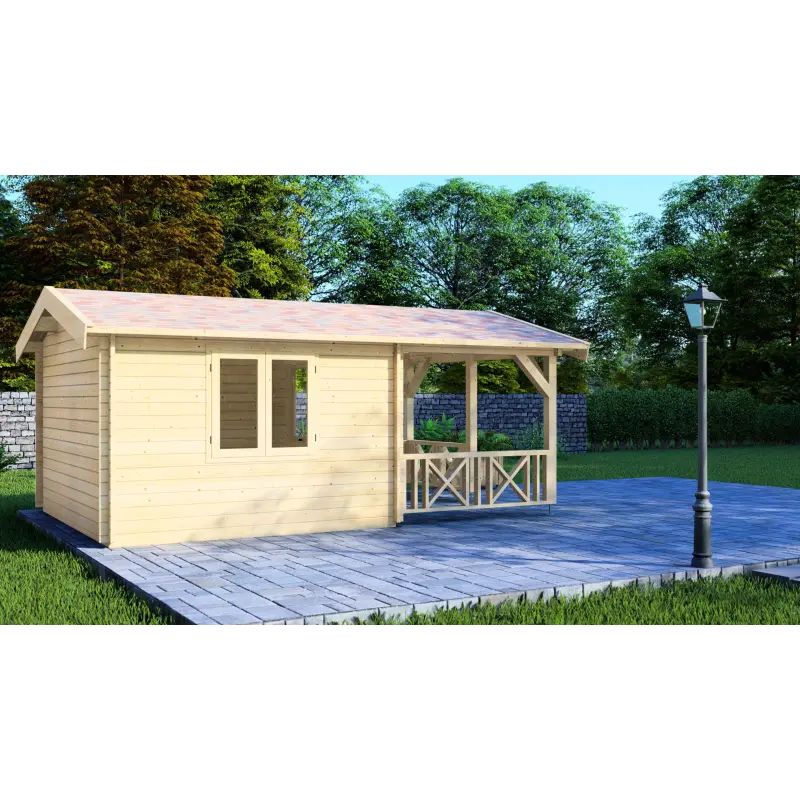 Casetta in legno NICOLE 6x4, 68mm, lato sinistro