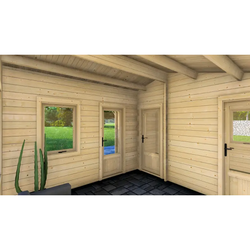 Casetta da giardino ZOE 6x4.5, 44mm, interno