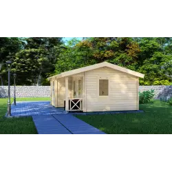 Casetta in legno ZOE 6x4.5, 68mm, lato destro