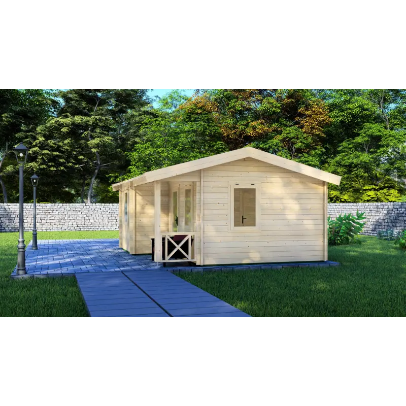 Casetta in legno ZOE 6x4.5, 68mm, lato destro